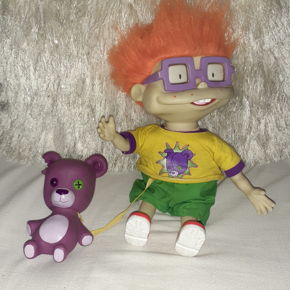 RUGRATS IN PARIS CHEER UP CHUCKIE DOLL W/SOUNDS & WAWA BEAR VINTAGE 2000